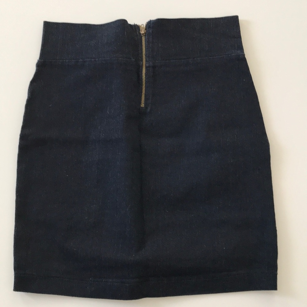Dark denim pencil skirt